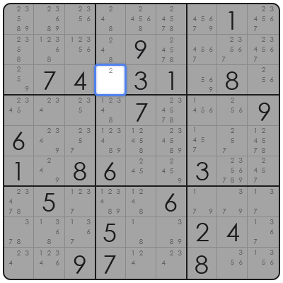 sudoku app with auto candidate mode